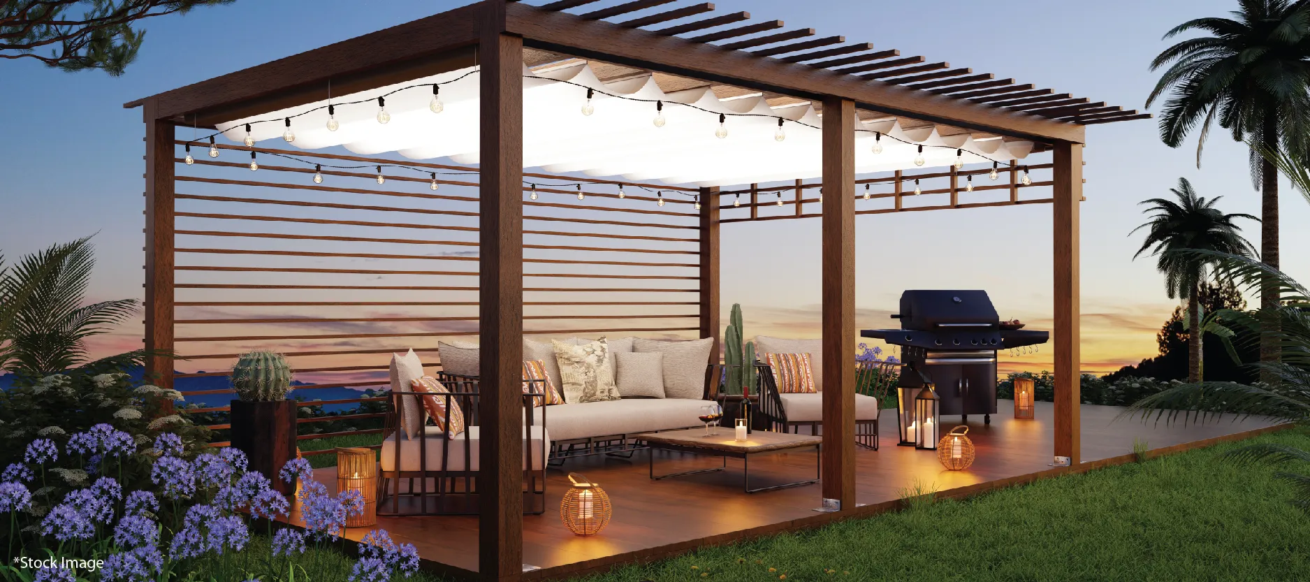 Party Deck with Pergola